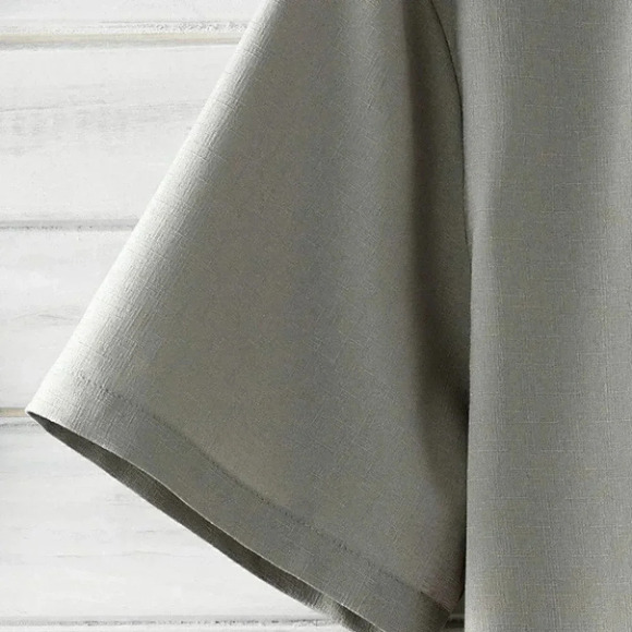 Grey Basic Men's Button Up Shirt - Picture 5 of 6